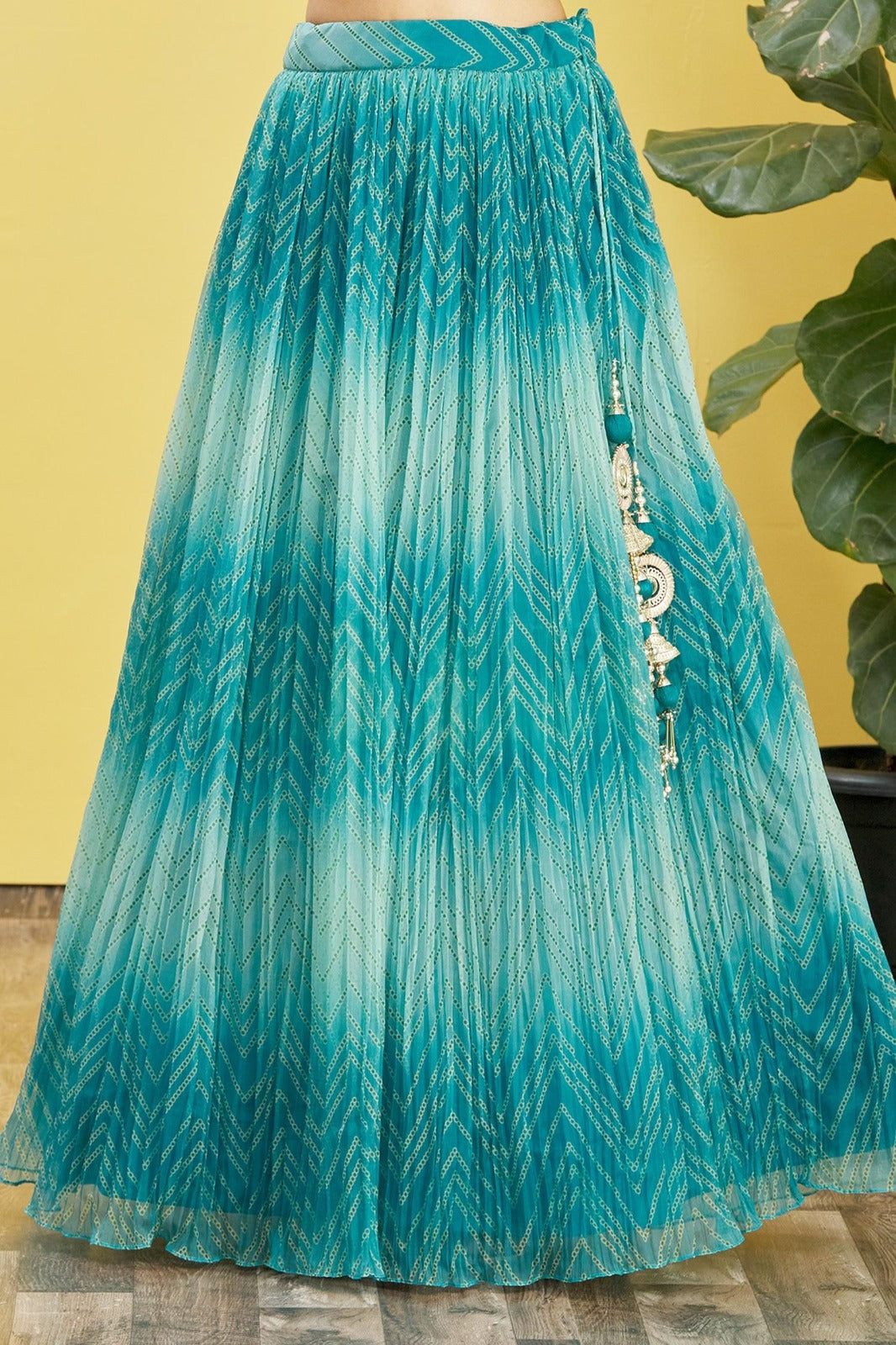 OCEAN BLUE WEDDING LEHENGA