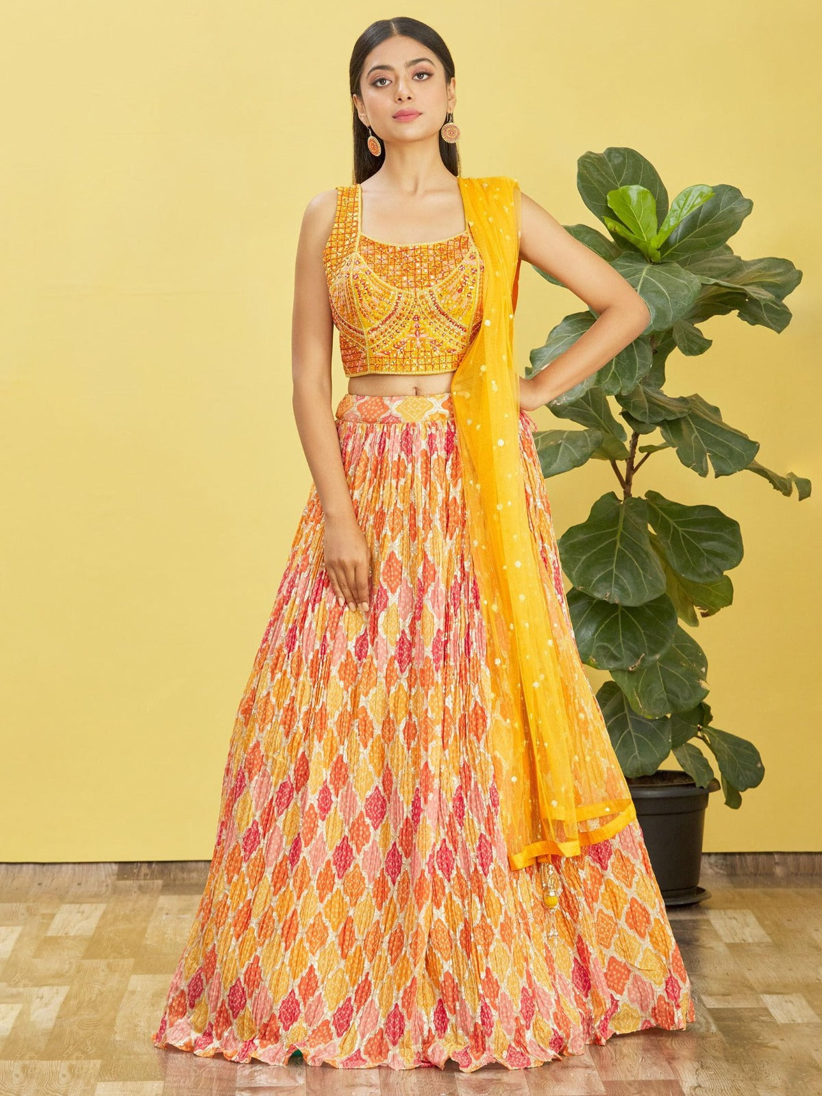 SUNFLOWER YELLOW WEDDING LEHENGA