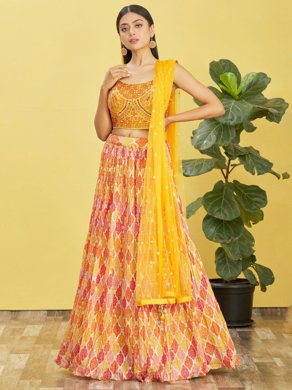SUNFLOWER YELLOW WEDDING LEHENGA