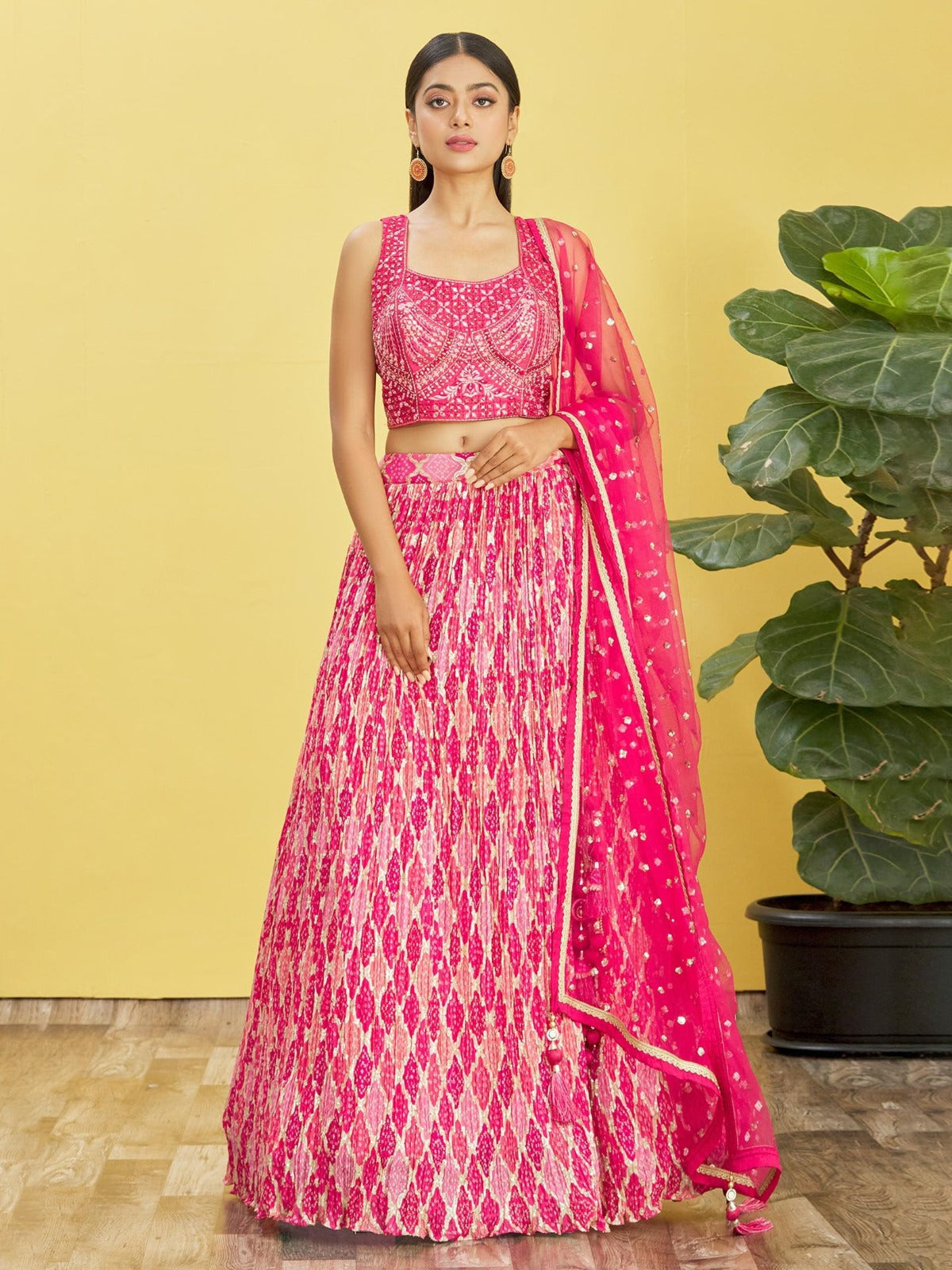 TAFFY PINK WEDDING LEHENGA