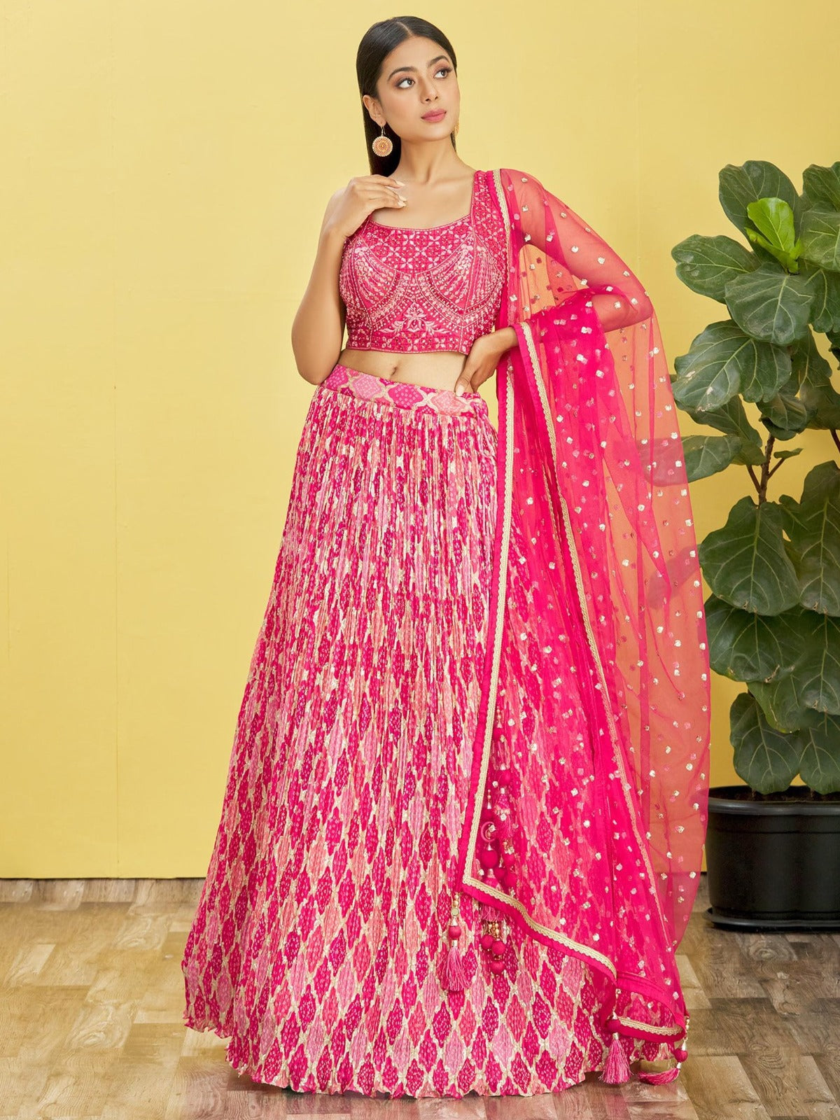 TAFFY PINK WEDDING LEHENGA