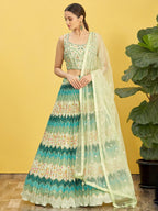 PARAKEET GREEN WEDDING LEHENGA