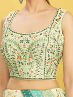 PARAKEET GREEN WEDDING LEHENGA