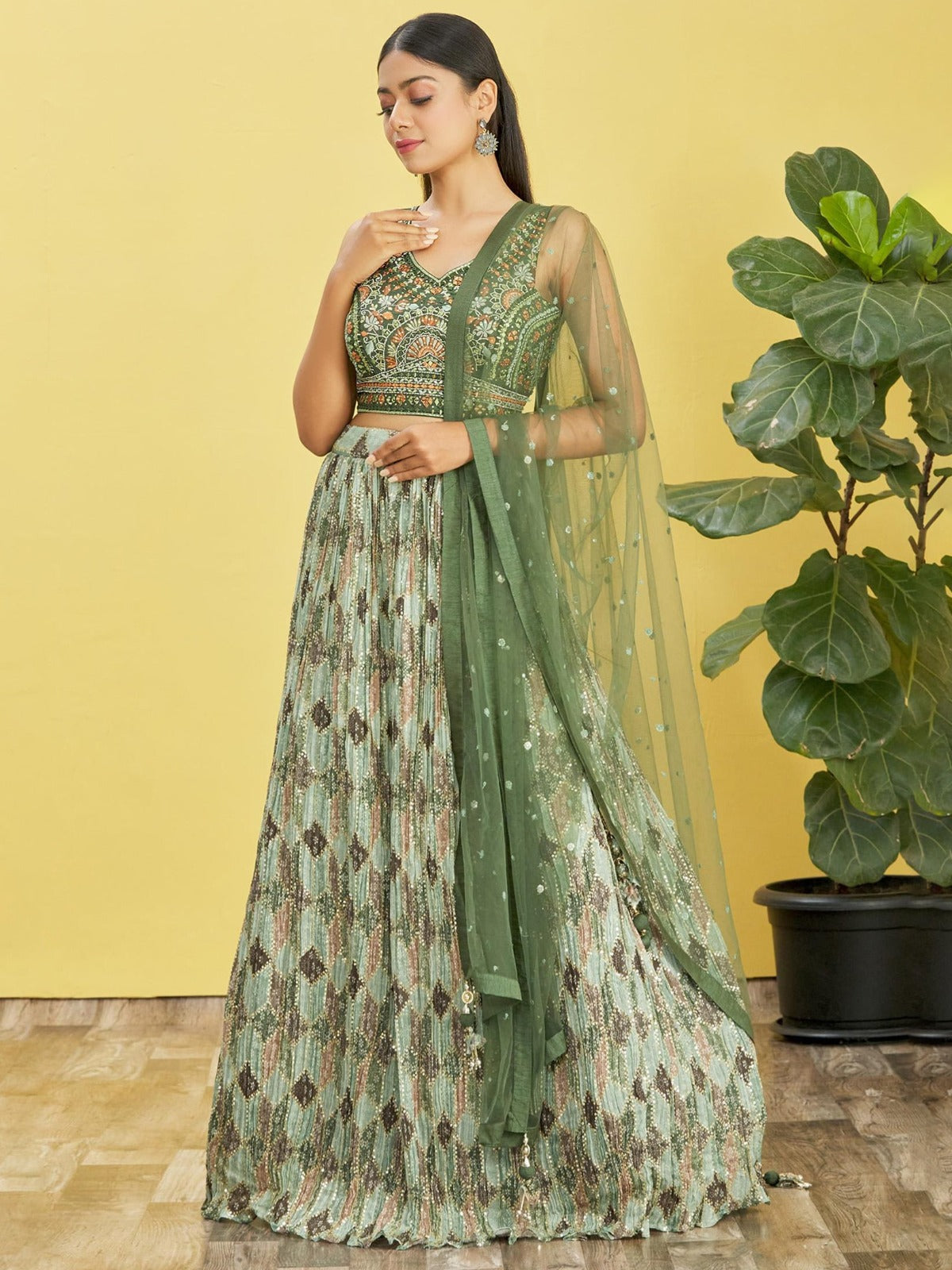 MINT GREEN WEDDING LEHENGA
