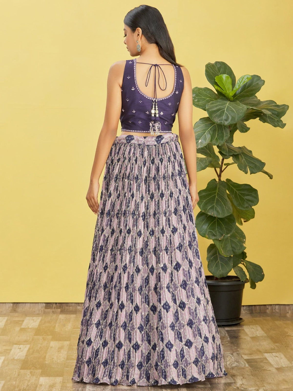BERRY BLUE WEDDING LEHENGA