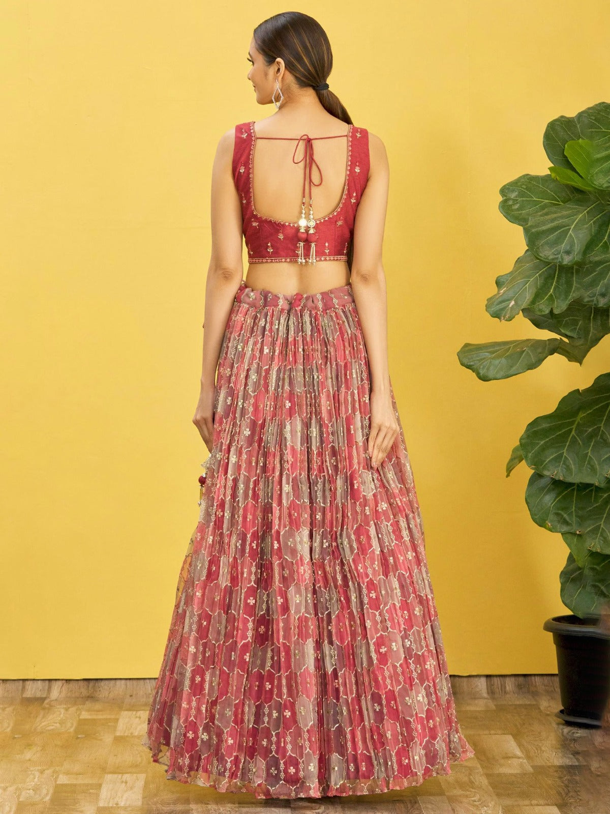 MAROON WEDDING LEHENGA