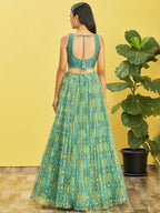 PARROT GREEN WEDDING LEHENGA