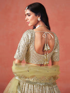 YELLOW GEORGETTE WEDDING LEHENGA