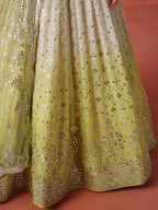 YELLOW GEORGETTE WEDDING LEHENGA
