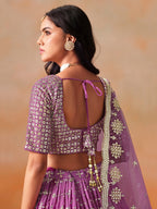 RANI PINK GEORGETTE WEDDING LEHENGA