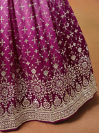 RANI PINK GEORGETTE WEDDING LEHENGA