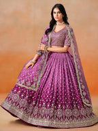 RANI PINK GEORGETTE WEDDING LEHENGA