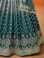 DOVE BLUE OMBRE WEDDING LEHENGA