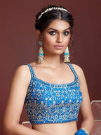 SKY BLUE HEAVY WEDDING LEHENGA