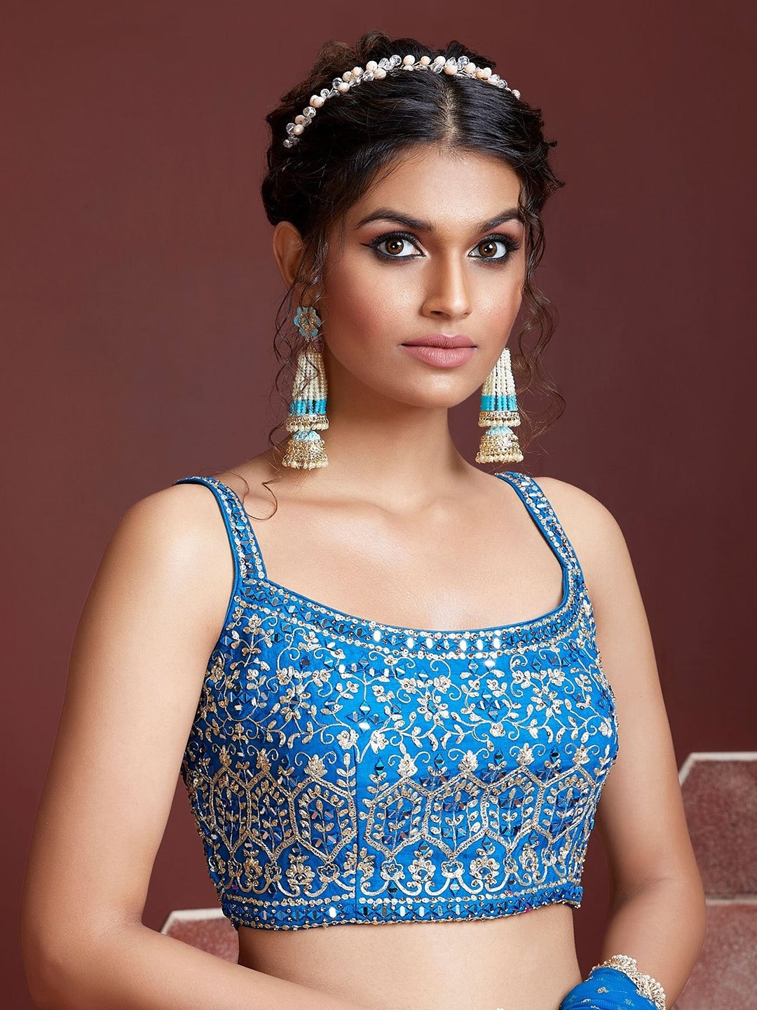SKY BLUE HEAVY WEDDING LEHENGA