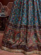 OCEAN BLUE HEAVY WEDDING LEHENGA