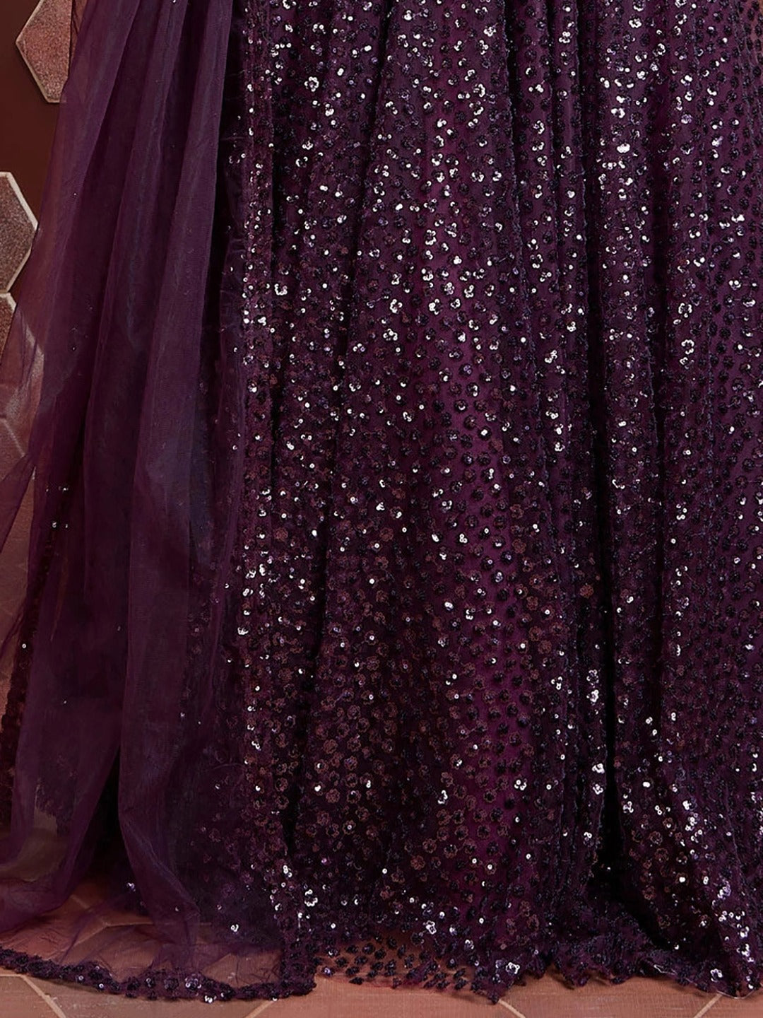 PURPLE HEAVY WEDDING LEHENGA