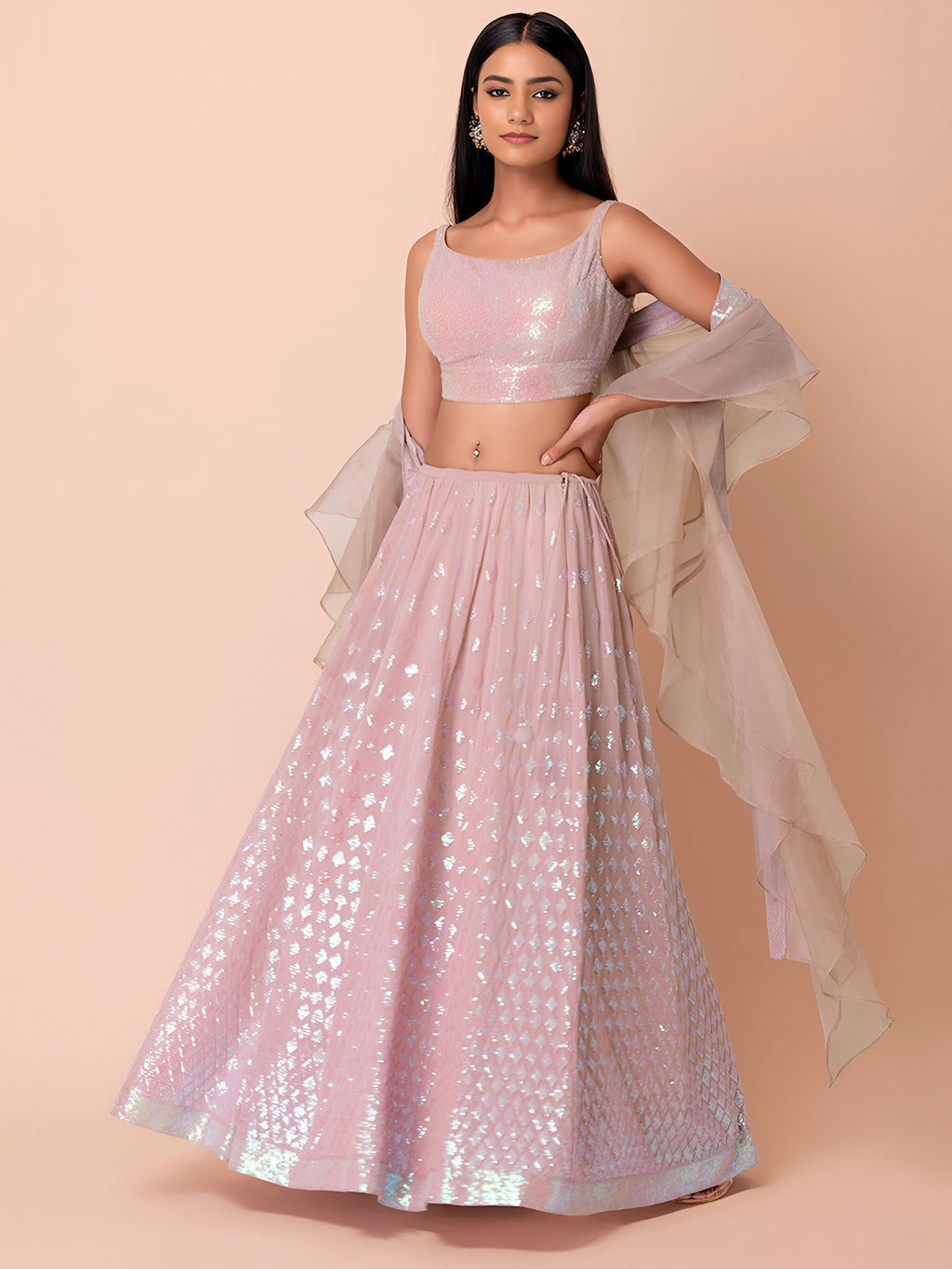 PASTEL PINK LEHENGA CHOLI