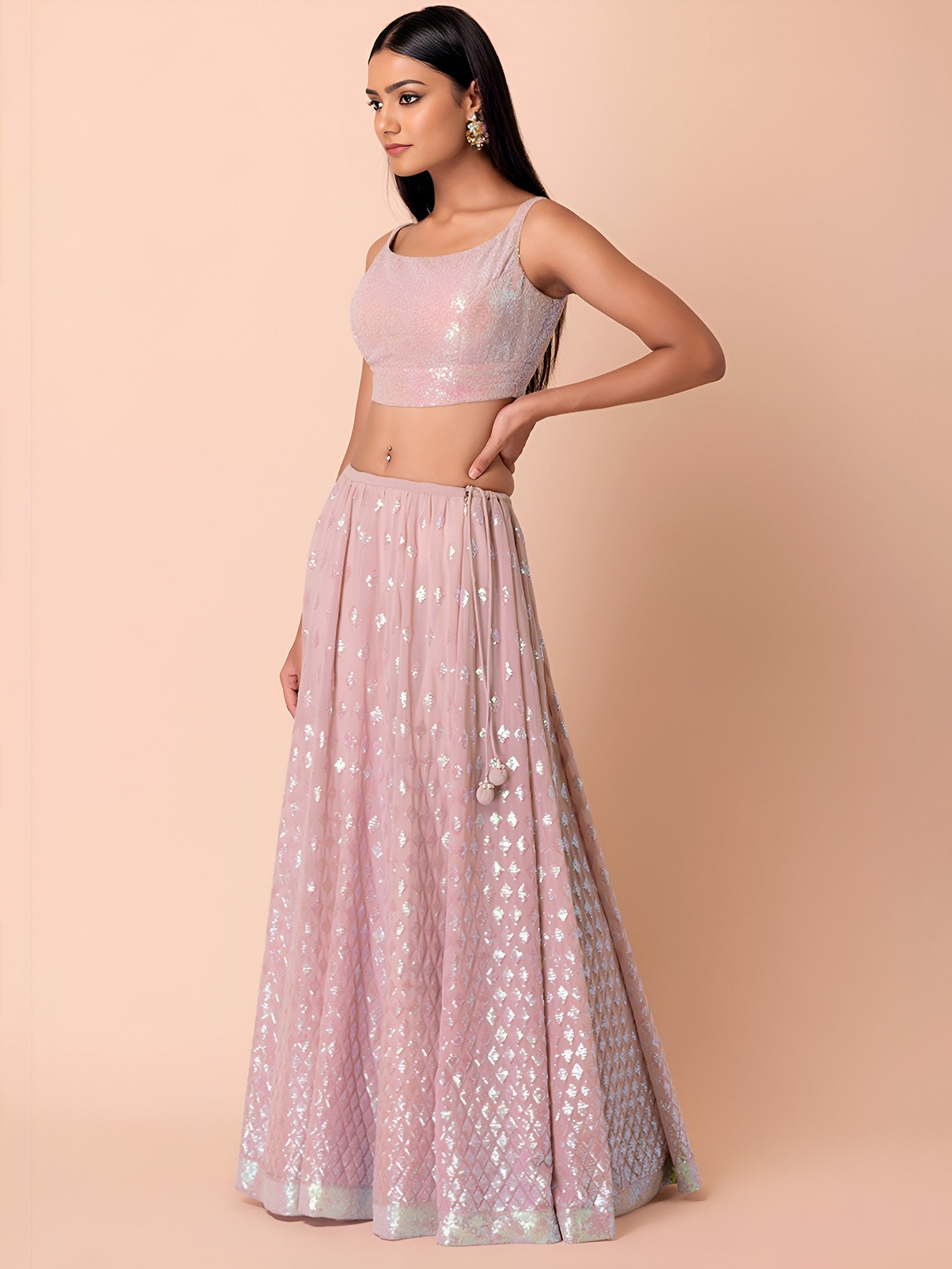 PASTEL PINK LEHENGA CHOLI