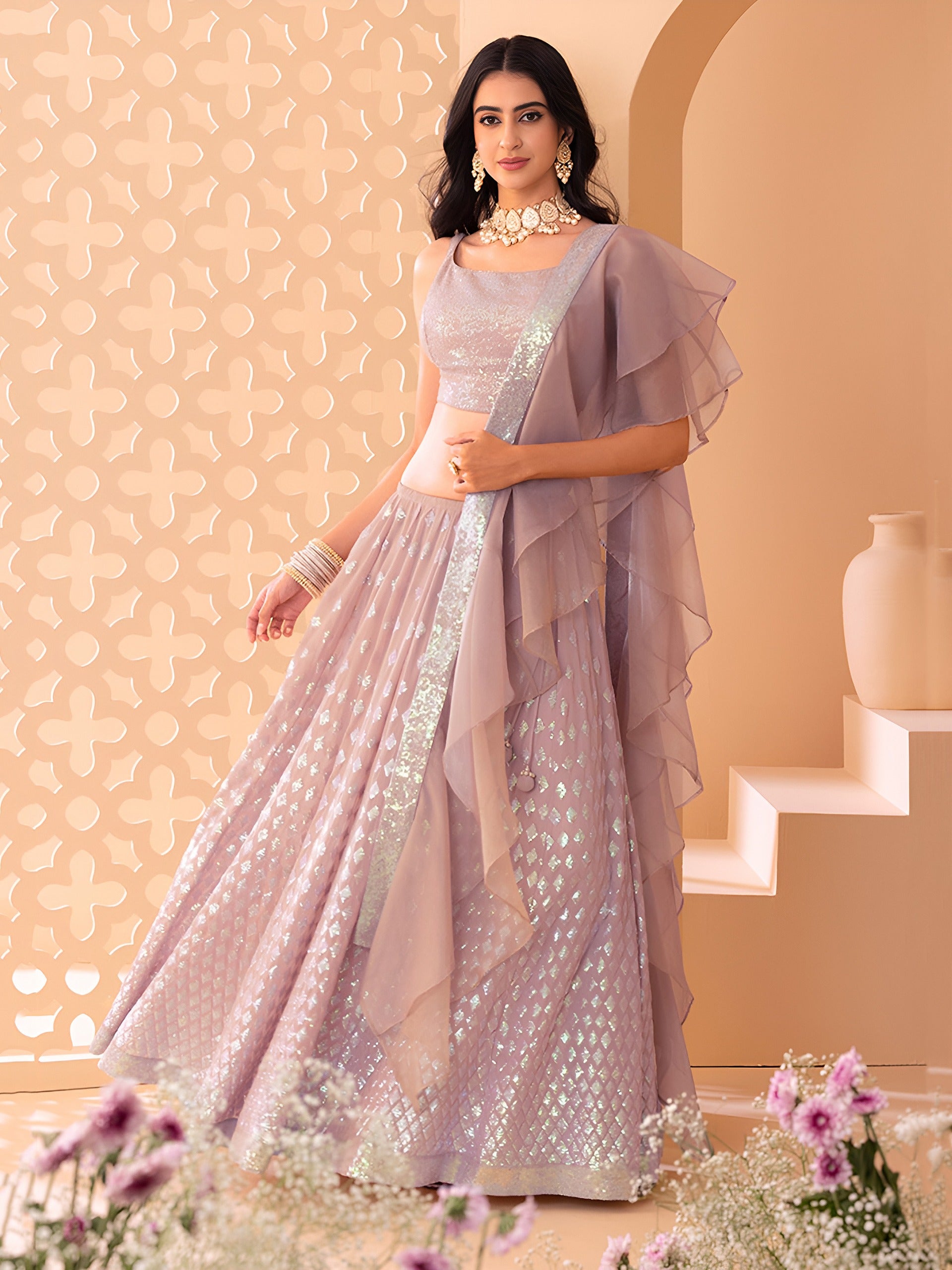 PASTEL PINK LEHENGA CHOLI