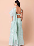 PASTEL BLUE GEORGETTE LEHENGA CHOLI