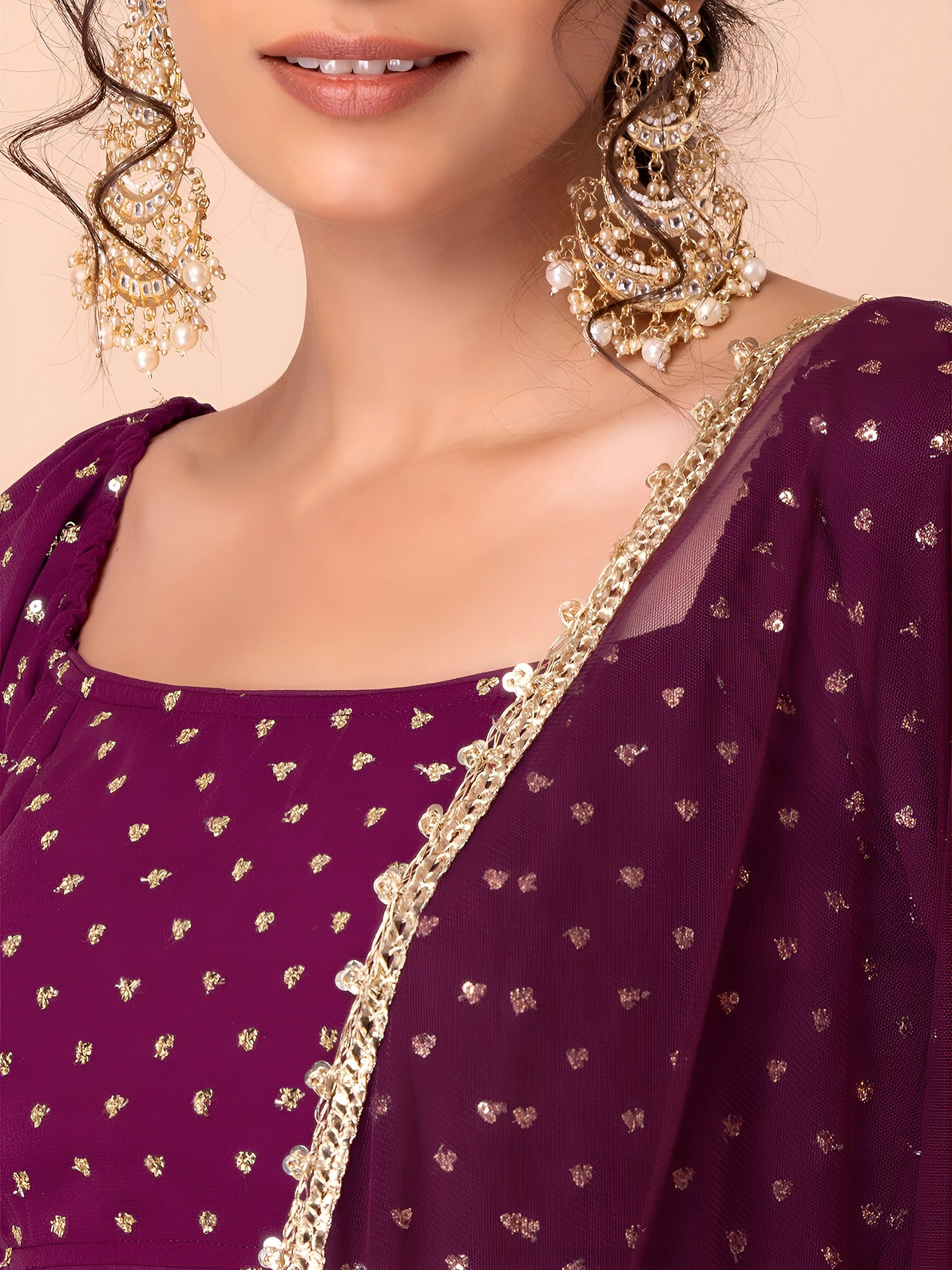 WINE PURPLE LEHENGA CHOLI