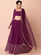 WINE PURPLE LEHENGA CHOLI