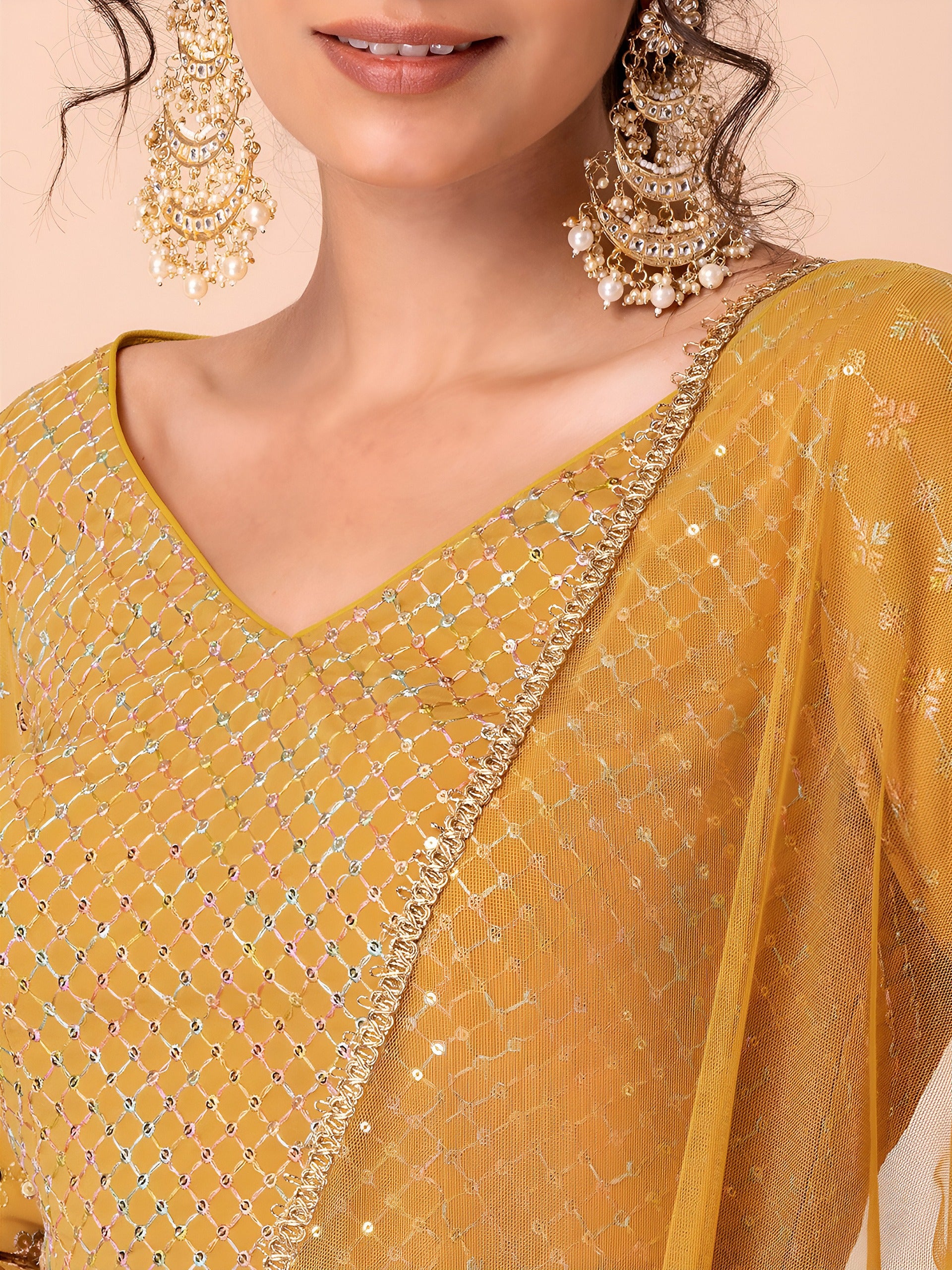 CORN YELLOW LEHENGA CHOLI