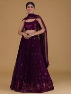 GLAMOUROUS PURPLE LEHENGA CHOLI