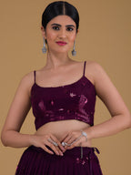 GLAMOUROUS PURPLE LEHENGA CHOLI