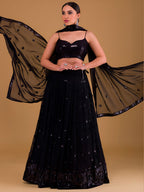 COAL BLACK LEHENGA CHOLI