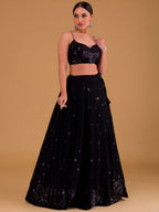 COAL BLACK LEHENGA CHOLI