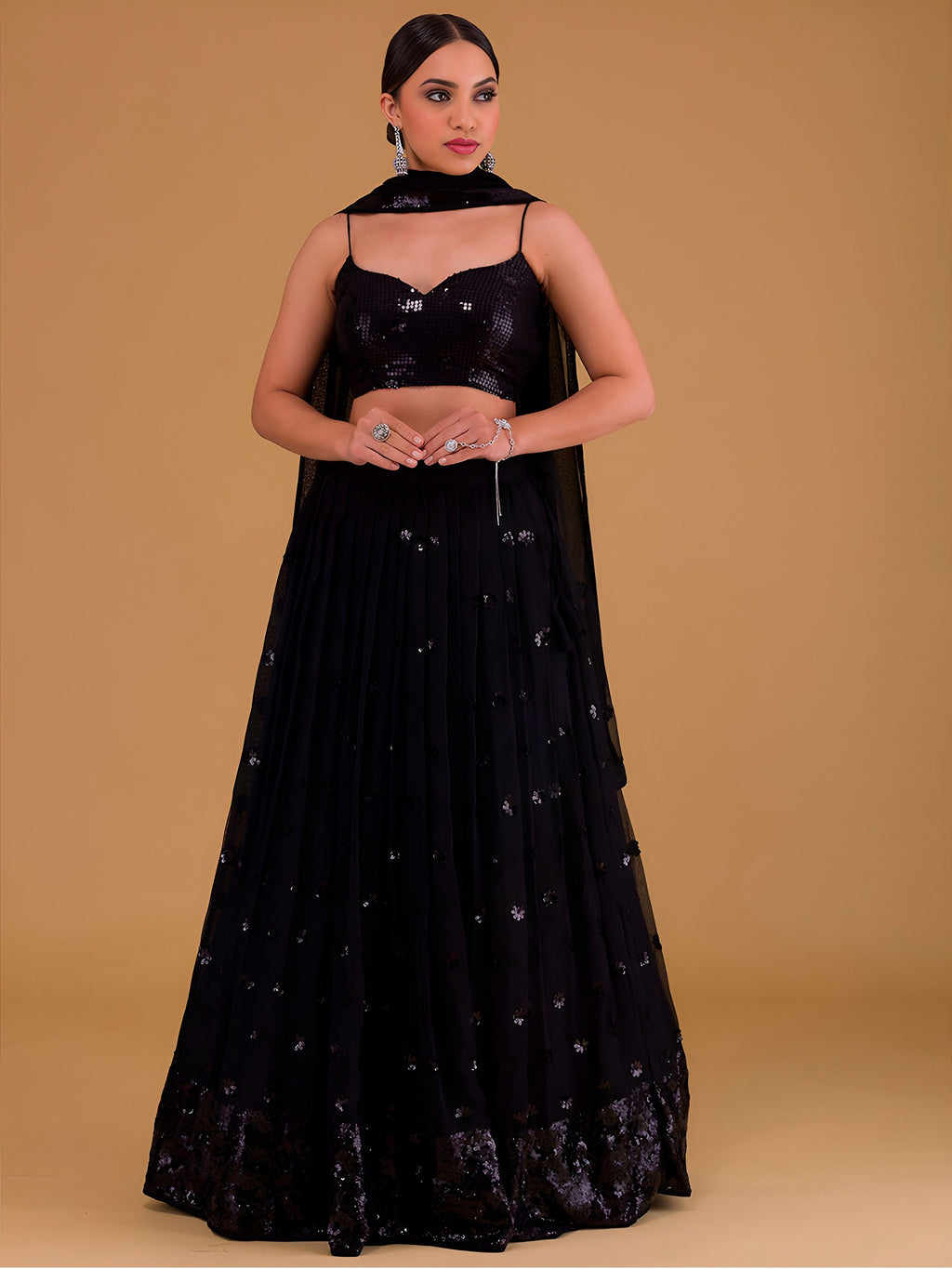COAL BLACK LEHENGA CHOLI