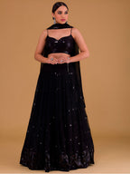 COAL BLACK LEHENGA CHOLI