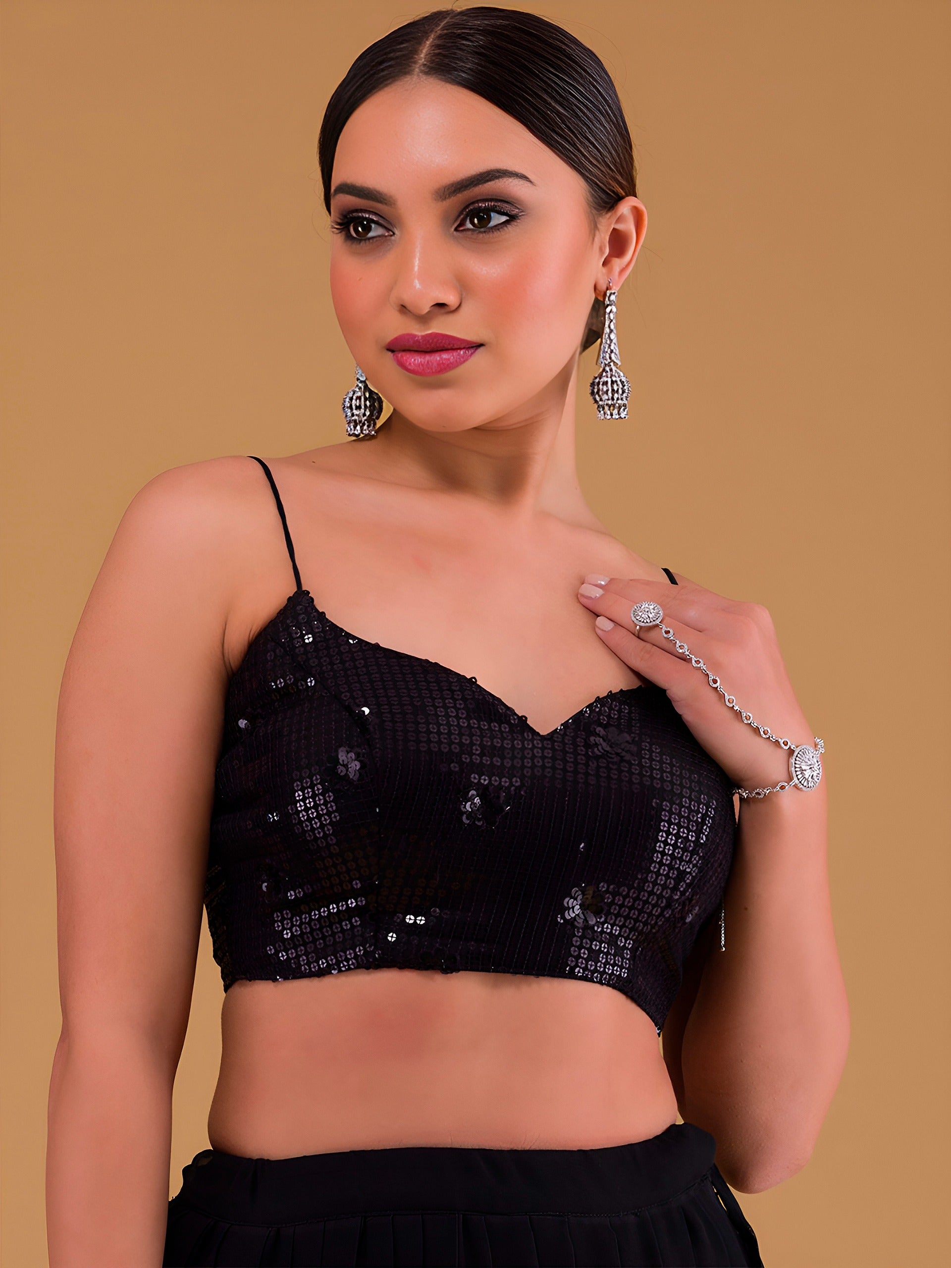 COAL BLACK LEHENGA CHOLI