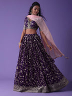 DEEP PURPLE LEHENGA CHOLI