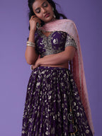 DEEP PURPLE LEHENGA CHOLI