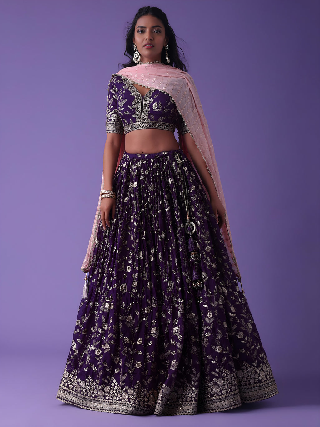 DEEP PURPLE LEHENGA CHOLI