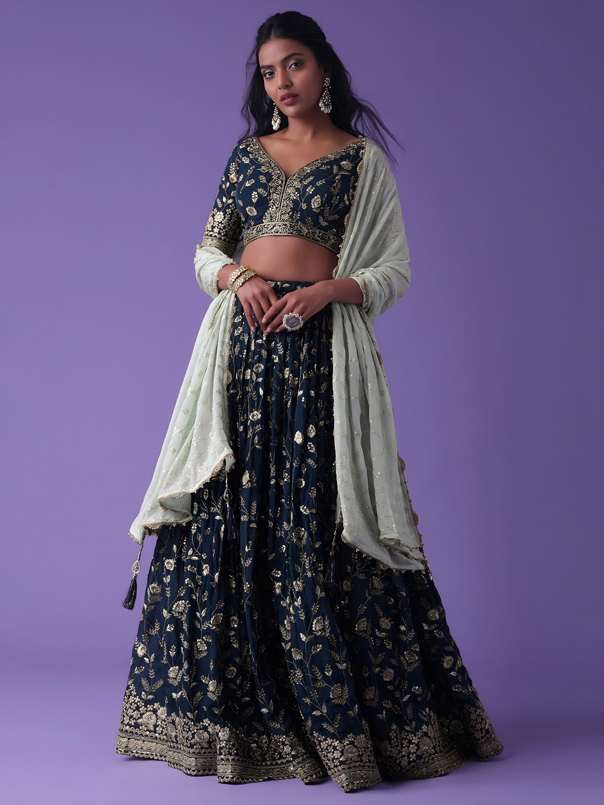 NAVY BLUE LEHENGA CHOLI