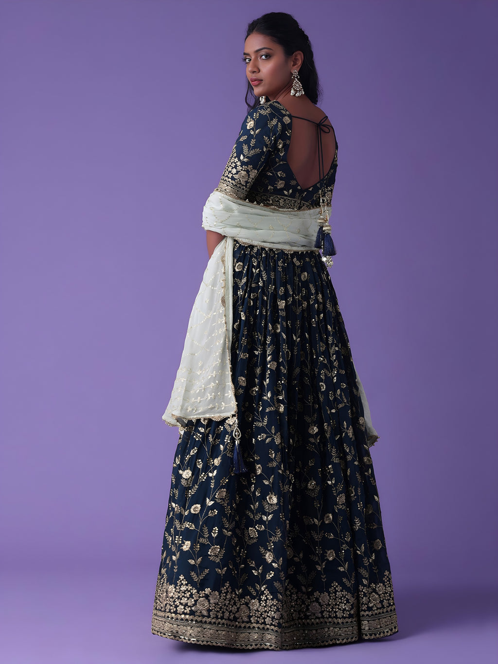 NAVY BLUE LEHENGA CHOLI