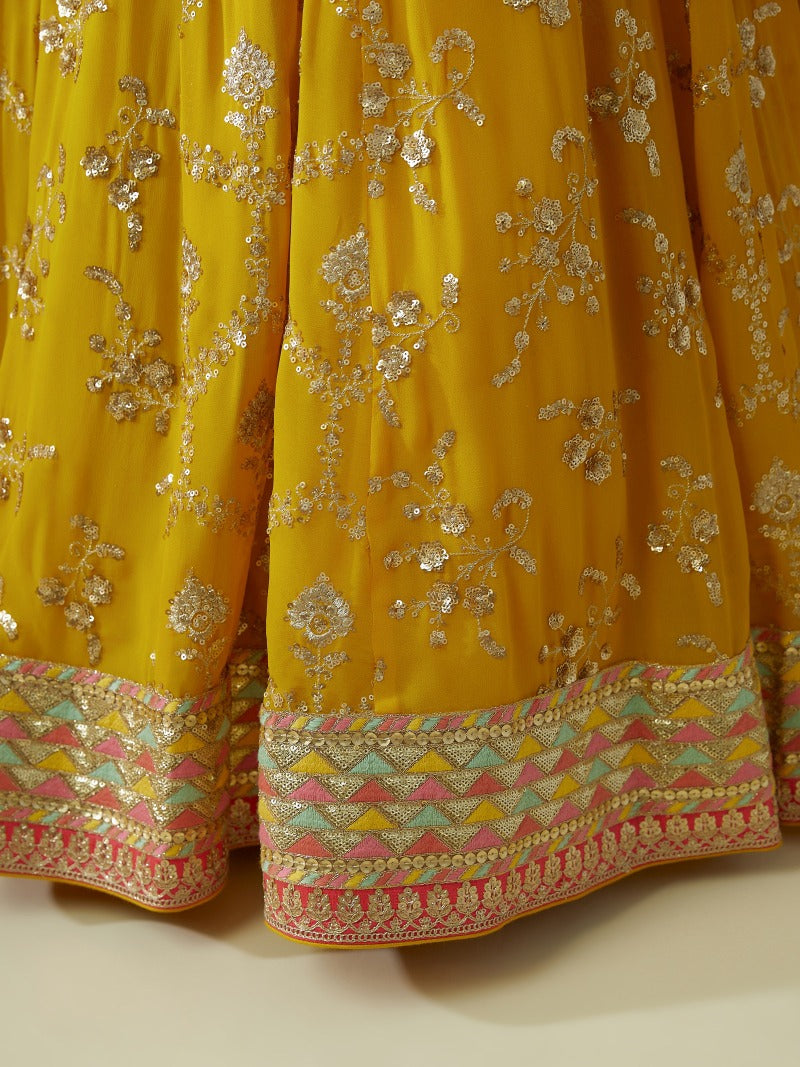 HONEY YELLOW LEHENGA CHOLI
