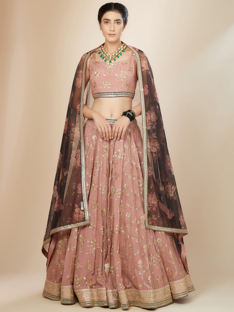 DUSTY PINK LEHENGA CHOLI