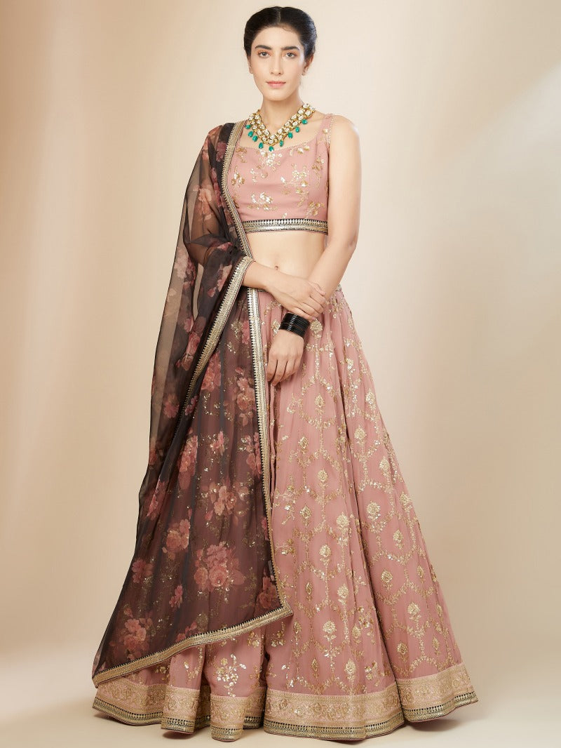 DUSTY PINK LEHENGA CHOLI