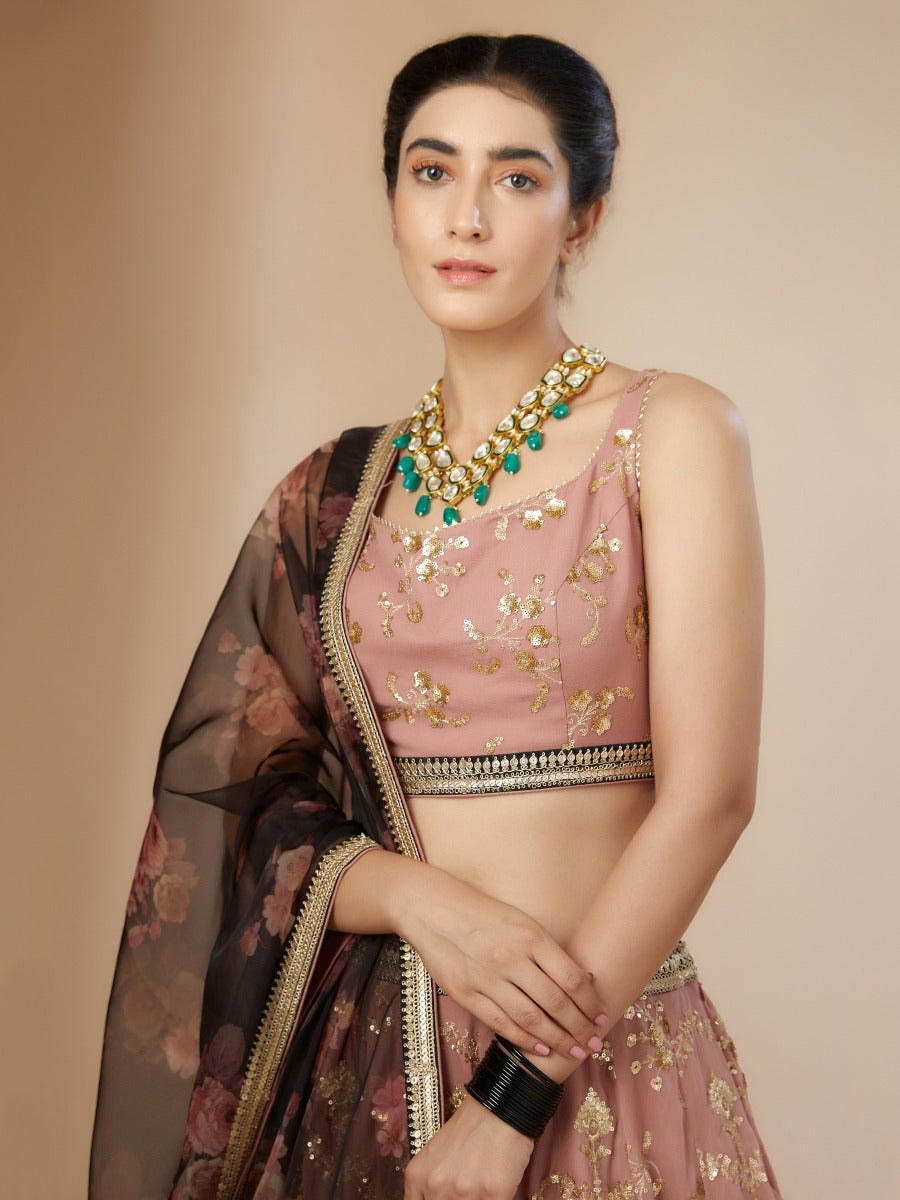 DUSTY PINK LEHENGA CHOLI