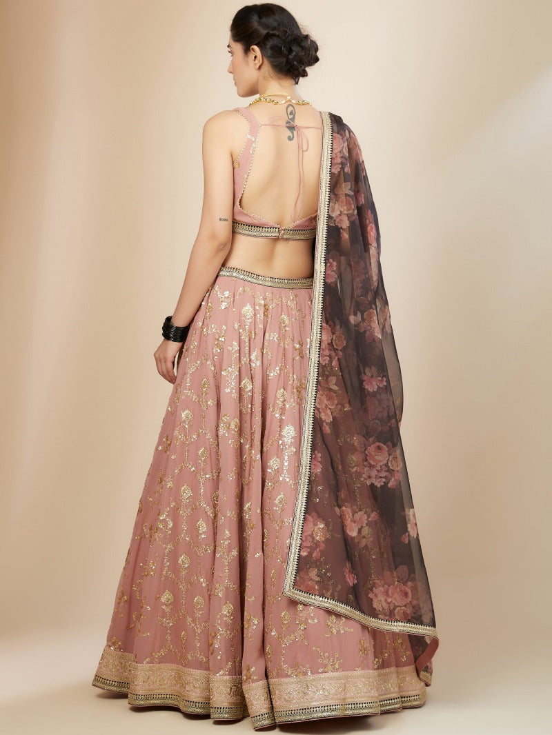 DUSTY PINK LEHENGA CHOLI
