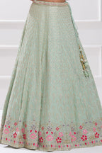 PISTA GREEN LEHENGA CHOLI