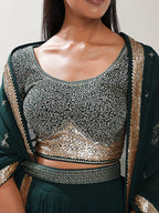BAMBOO GREEN LEHENGA CHOLI