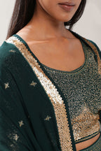 BAMBOO GREEN LEHENGA CHOLI