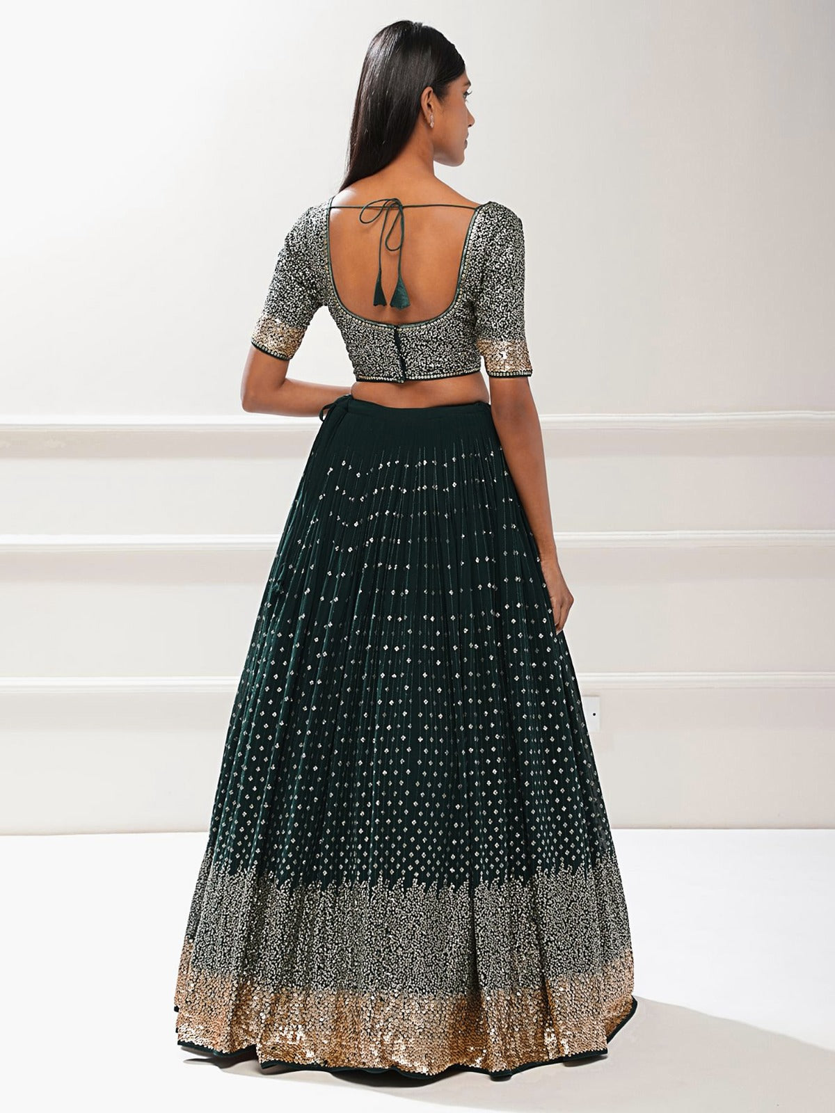 BAMBOO GREEN LEHENGA CHOLI