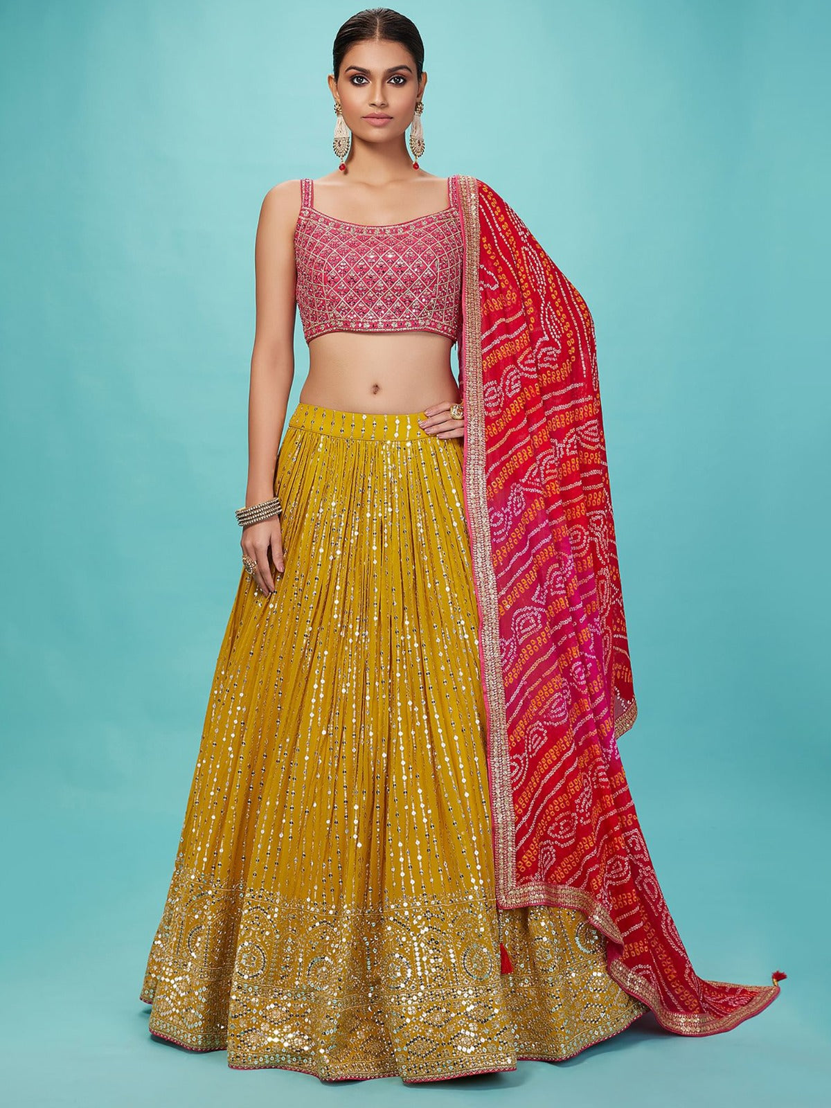 SUNFLOWER YELLOW LEHENGA CHOLI